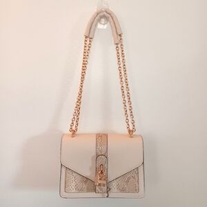 Aldo Cream Color/Snake Print Shoulder Crossbody Bag